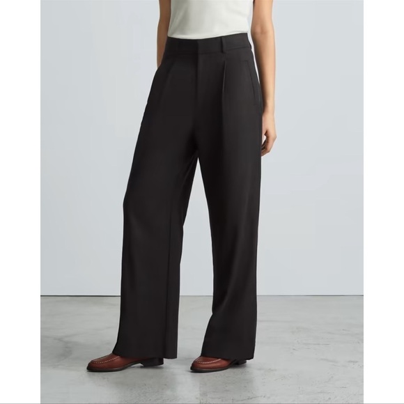EVERLANE The Way High Drape Pant In Black - Picture 2 of 6